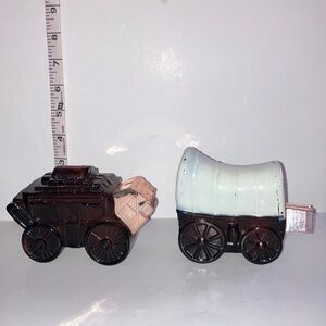 Vintage Avon Wild Country Stagecoach and Covered Wagon‎ After Shave Bottle Set